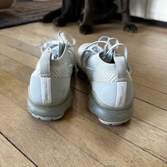 Nike Light Gray/White VaporMax Sneakers - Picture 6 of 7